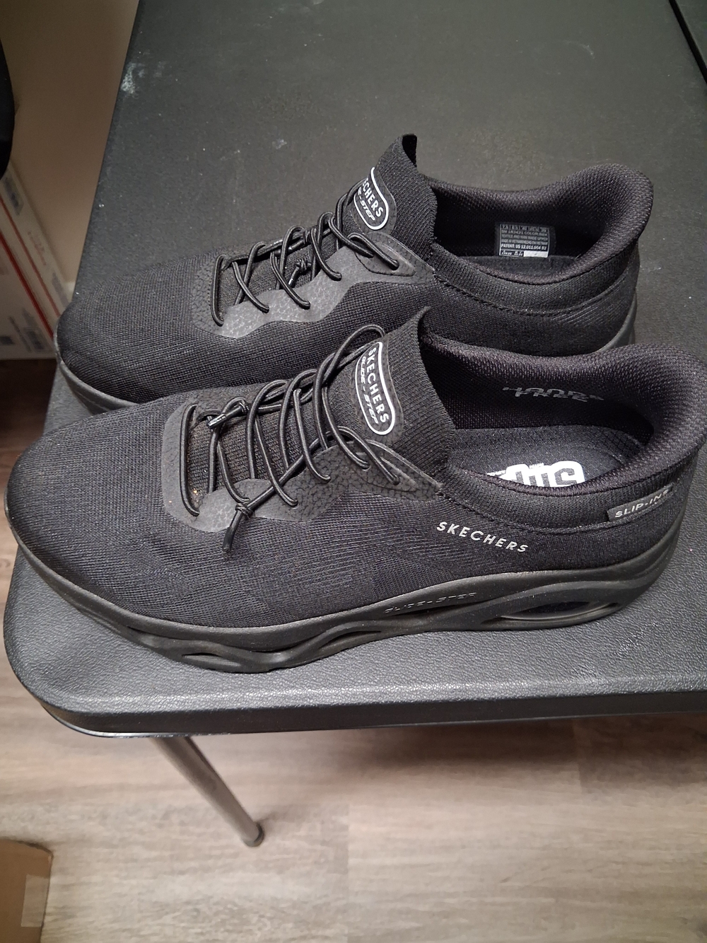 Skechers Men's Black Slip-On Athletic Sneakers